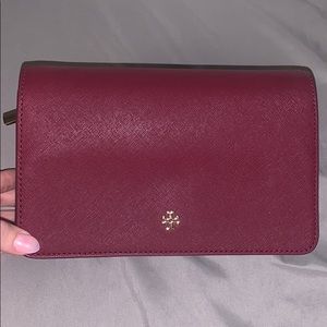 Burgundy Tory Burch Cross body bag